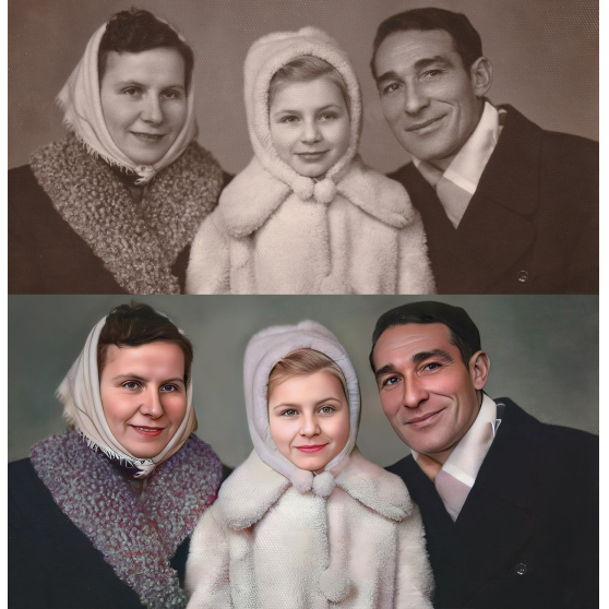 Restauration d'anciennes photos d'une