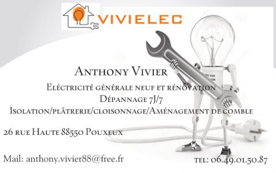 Annonce occasion, vente ou achat 'Vivielec Electricit gnerale/dpannage/'