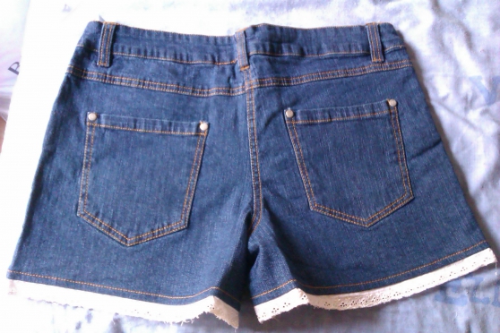 Short jean et broderie anglaise