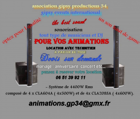 Annonce occasion, vente ou achat 'sonorisation animation'