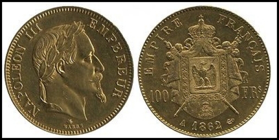Annonce occasion, vente ou achat '100 Francs or Napolon III 1862 A'