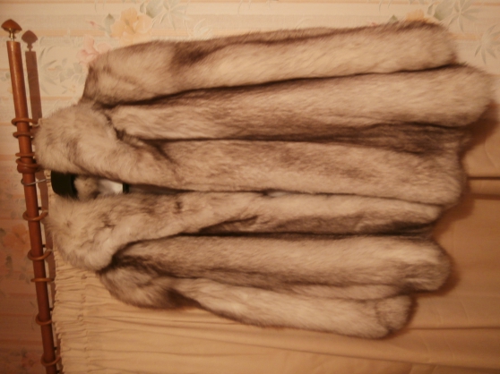 veste 3/4 renard argenté