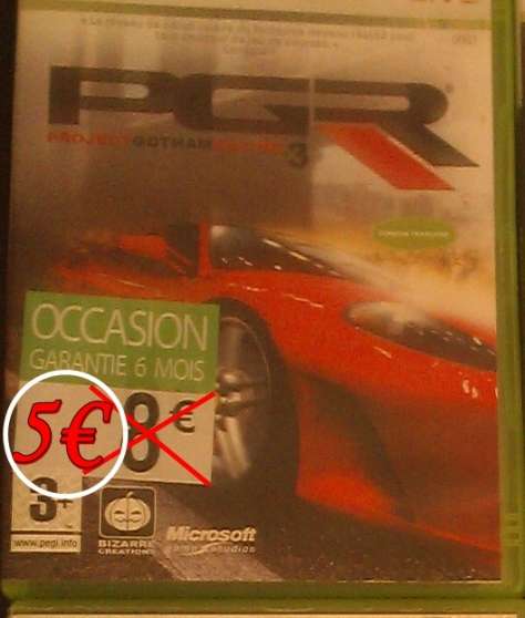 Annonce occasion, vente ou achat 'jeux de voiture pgr3 xbox360'