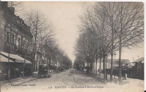 Annonce occasion, vente ou achat 'carte postale ancienne de Nantes bd babi'