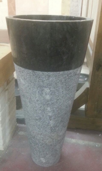 Vasque colonne en pierre naturelle