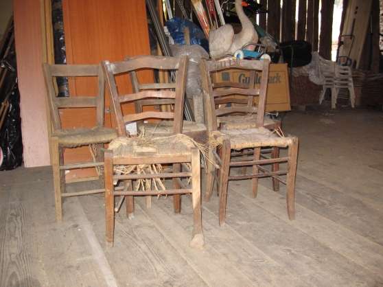 Annonce occasion, vente ou achat '5 chaises bois paille'