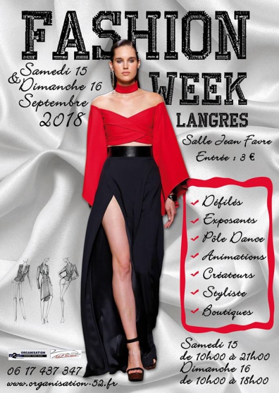Annonce occasion, vente ou achat 'Fashion Week Langres 15 et 16 septembre'