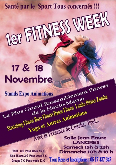 Annonce occasion, vente ou achat 'Fitness Week 17 et 18 novembre  Langres'