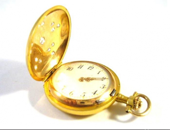 Annonce occasion, vente ou achat 'Antique gold pocket watch with diamonds'