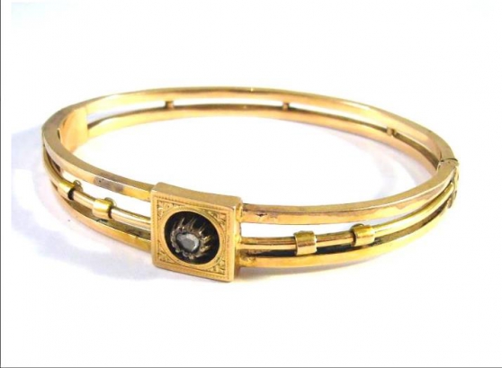 Antique 14 kt Biedermeier gold bracelet