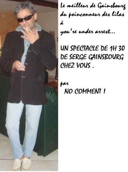 Annonce occasion, vente ou achat 'spectacle Gainsbourg'