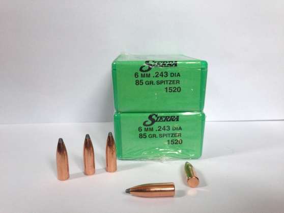 Annonce occasion, vente ou achat 'Ogives SIERRA s1520 243 winchester 85 gr'