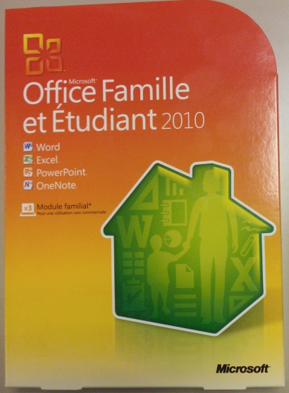 Annonce occasion, vente ou achat 'Microsoft Office Famille Etudiant 2010'