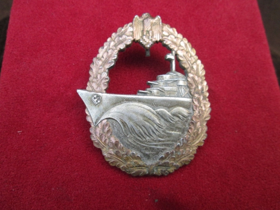 Annonce occasion, vente ou achat 'rare badge marine allemande destroyer'
