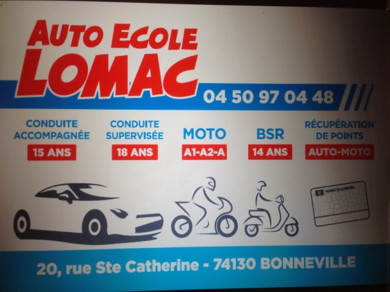 Annonce occasion, vente ou achat 'Moto ecole lomac formation'