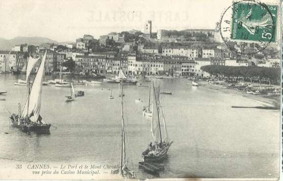 Annonce occasion, vente ou achat 'Cannes Port et Mont Chevalier 1910'