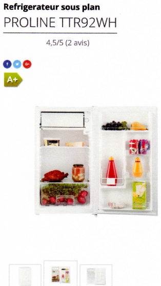 réfrigérateur top table