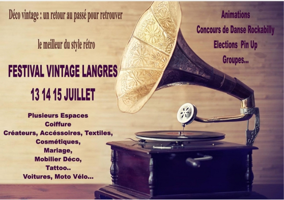Annonce occasion, vente ou achat 'Festival Vintage Langres en juillet'