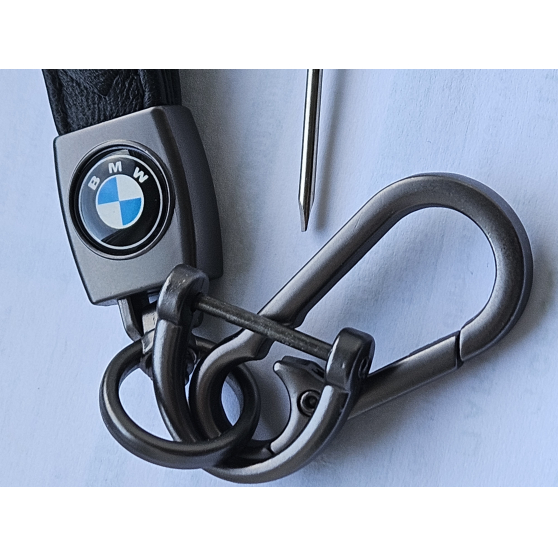 Porte clé BMW cuir corde tresser