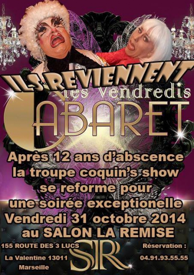Annonce occasion, vente ou achat 'Soire Cabaret du vendredi 31 octobre'
