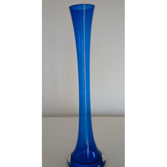 Vase Soliflor bleu année 80