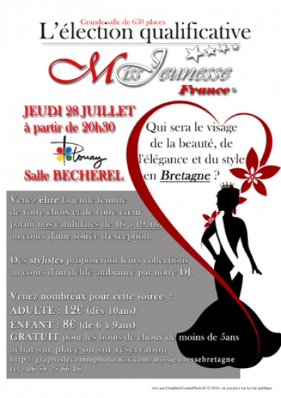 Annonce occasion, vente ou achat 'Election Miss Jeunesse Bretagne (soire'