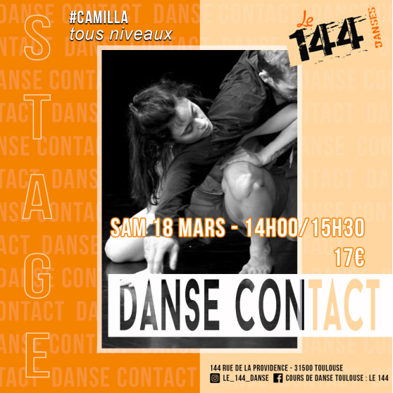 Annonce occasion, vente ou achat 'Stage de Danse Contact (Camilla-Kafig)'
