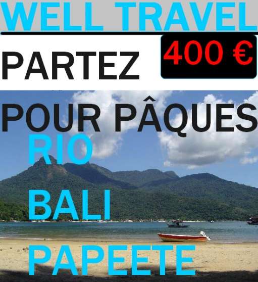 Annonce occasion, vente ou achat 'BIllet A/R / Pques Rio - Bali - Nouma'