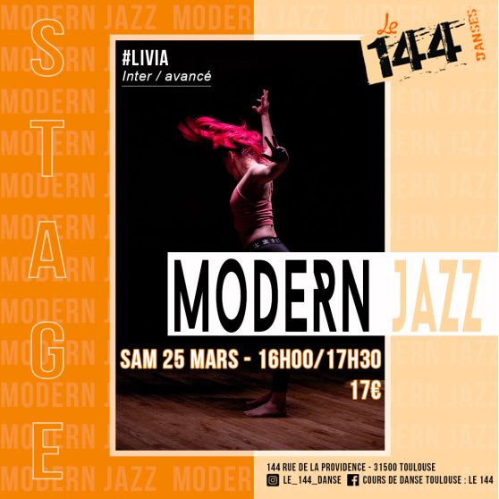 Annonce occasion, vente ou achat 'Stage de Modern Jazz (Inter / avanc)'