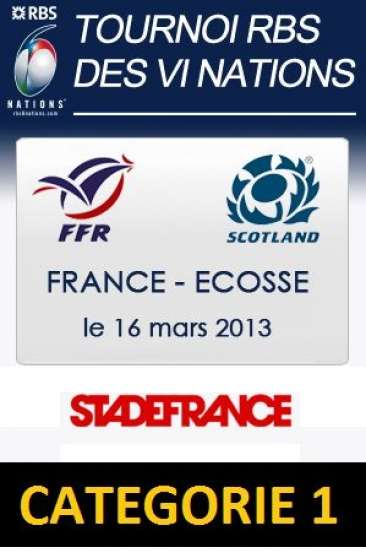 Annonce occasion, vente ou achat '5 Billets 16/03/13 France-Ecosse Scotlan'