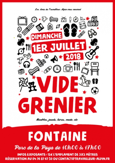 Annonce occasion, vente ou achat 'Vide Grenier FONTAINE 1er juillet 2018'