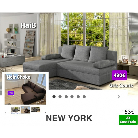 Annonce occasion, vente ou achat 'Canap d\'angle NewYork'