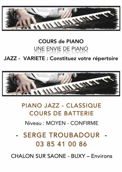 Annonce occasion, vente ou achat 'Cours de piano et cours de batterie'