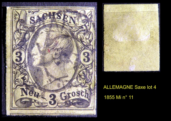 Timbres ALLEMAGNE Saxe lot 4