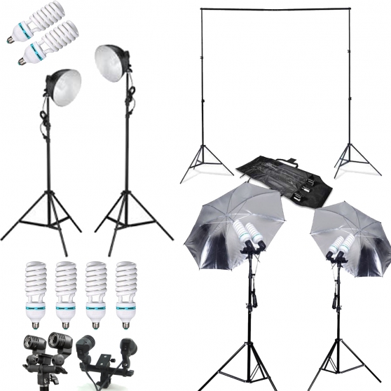 Annonce occasion, vente ou achat 'Studio photo (fond, parapluie, bol, lamp'