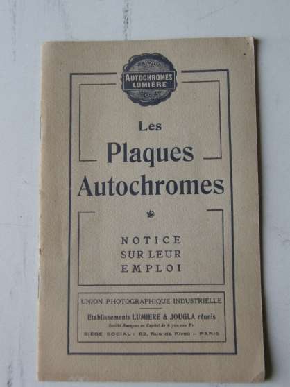 Annonce occasion, vente ou achat 'Les Plaques Autochromes'