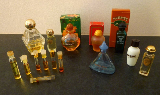Lot de miniatures et tubes parfums