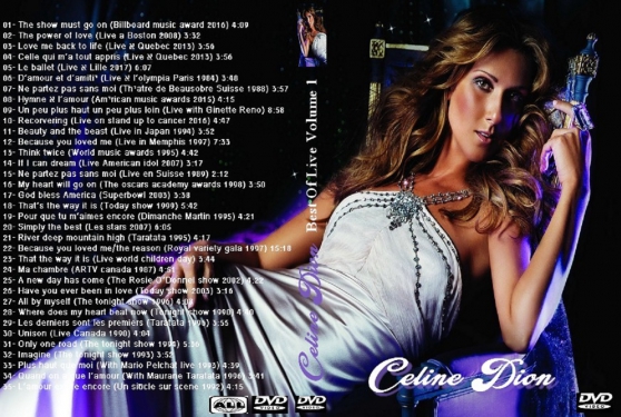 Celine Dion DVD Best of Live (Volume 1)