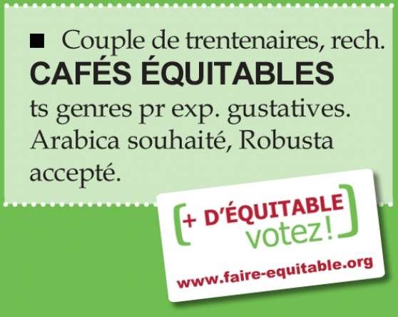 Annonce occasion, vente ou achat 'recherche Cafs Equitables'
