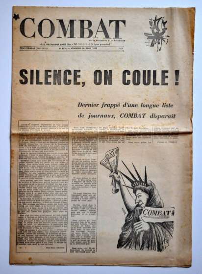 Annonce occasion, vente ou achat 'COMBAT : Silence on coule !'