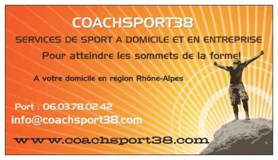 Annonce occasion, vente ou achat 'Coach sportif  domicile Vienne'