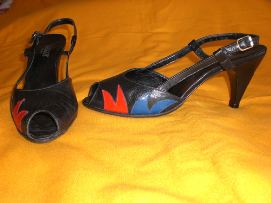 Chaussures cuir femme - bleu marine