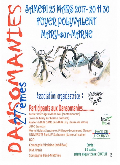 Annonce occasion, vente ou achat 'DANSOMANIES 2017  Mary-sur-Marne (77)'