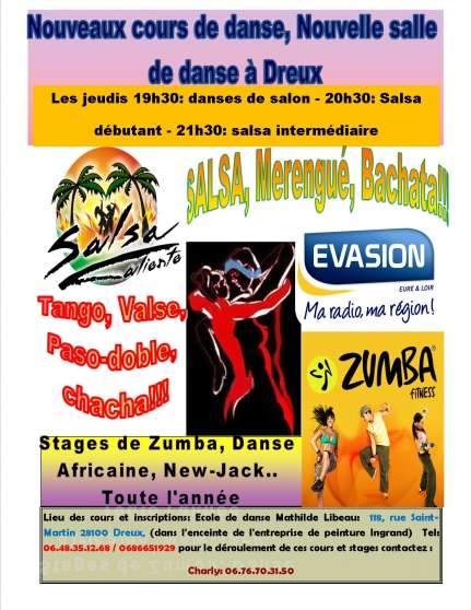 Annonce occasion, vente ou achat 'Cours salsa danse de salon, Zumba'