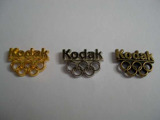 Annonce occasion, vente ou achat '3 Pins J.O. Kodak (Couleurs Or, Argent E'