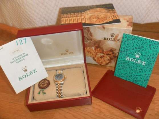 Annonce occasion, vente ou achat 'Rolex Lady Or et Acier Blue Serie'