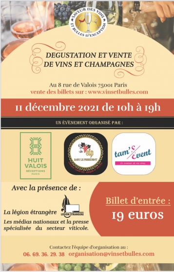 Annonce occasion, vente ou achat 'Dégustation/ vente de vins et champagne'