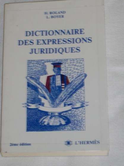 Annonce occasion, vente ou achat 'Dictionnaire des expressions juridiques'