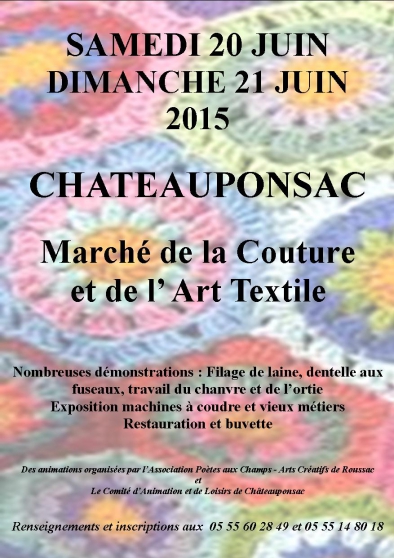 Annonce occasion, vente ou achat 'March de la Couture et de l'art textile'