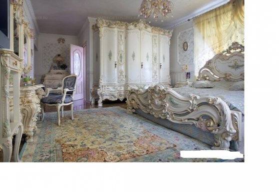 Chambre à coucher Baroque Armoir Lit